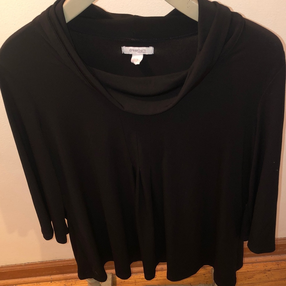 dressbarn Black Cowl Neck Swing Top 14/16